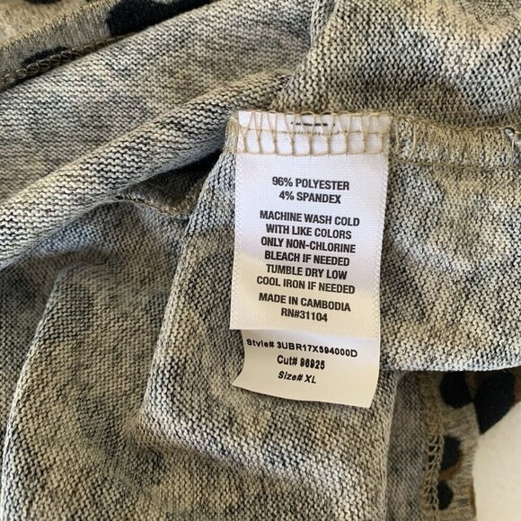 Kim Rogers Women’s XL Animal Print Brown Black Tunic Sweater Cuffed Sleeves NWT - Picture 8 of 8